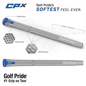 (ゴルフプライド) CPx 標準サイズ ゴルフグリップ .600 ラウンド グレー/ブルー