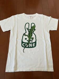 ★【USED】CUNE Tシャツ トカゲうさぎ 白色・XSサイズ・何度か着用