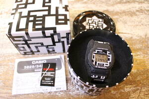 希少 稼働品 CASIO/カシオ G-SHOCK×布袋寅泰35周年スペシャルコラボレーション記念モデル DW-5600HT-1JR スクエア ブラック 缶入り