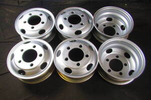 TOPY製 スチールホイール 再塗装 XAB16×5.5K 115-9 6本SET!! キャンター NT450アトラス!! 条件付き送料無料!!