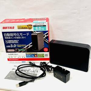 ☆自動暗号化モードで守る！電源ランプ確認済み BUFFALO バッファロー サーバー用 外付けハードディスク HD-LX6.0U3D HDD 6TB 【B16680KM】