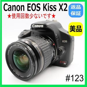 #123　初めての１台に Canon　Kiss X2 レンズセット　18-55