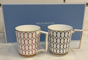 【未使用品】WEDGWOOD　ウェッジウッド　ルネッサンス ゴールド　マグカップ　ペア　イギリス　食器　