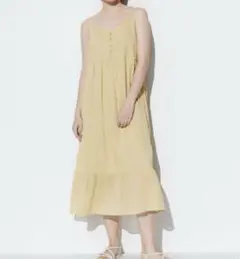 UNIQLO クリンクルコットンキャミソールワンピース