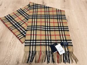 BURBERRY　バーバリー　マフラー　カシミア100％　タグ付き未使用品　キャメル　　送料無料!!!