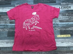 graniph グラニフ レディース ユニコーンプリント 半袖Tシャツ S マゼンタピンク