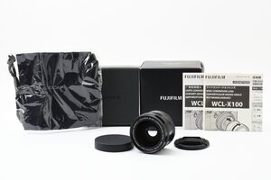 FUJIFILM WCL-X100 ブラック ワイドコンバージョンレンズ X100専用 [現状品] 元箱 前後キャップ 説明書付き