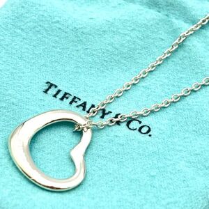 【コレクター必見】TIFFANY＆Co. ティファニー オープンハート ネックレス SILVER925 シルバー ブランドアクセサリー 服装小物 DE7