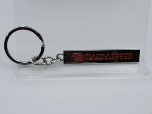 【BS30-98】【送料無料】 マツダ MAZDASPEED 金属製キーホルダー メッキシルバー(赤文字)/ マツダグッズ/※傷・汚れ有