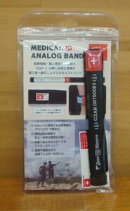 新品Clef (クレ) MEDICAL ID ANALOG BAND BLACK・・CLEAN OUTDOORS (クリーンアウトドアーズ)シリーズ