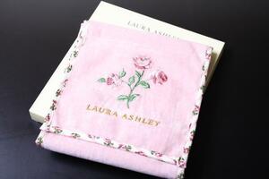 未使用品 ローラアシュレイ トイレ ペーパーホルダーカバー 薔薇 柄 刺繍 花柄 LAURA ASHLEY ヘーゼルウッド ピンク バラ ばら ブランド