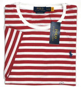 【新品】ラルフローレン ■ コットンTシャツ ■ メンズ XXL / US XL ■ レッドボーダー POLO RALPH LAUREN 正規品 