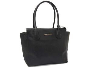 1円 ■美品■ MICHAEL KORS マイケルコース レザー ショルダーバッグ トートバッグ 肩掛けかばん レディース ブラック系 BN1161