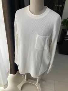 UNIQLO ユニクロ ワッフル Tシャツ 長袖 白 Mサイズ