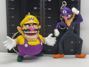 スーパーマリオ フィギュアキーホルダー ワリオ ワルイージ[24J14検]SUPER MARIO GalaxyアイランドRPGパーティ ギャラクシー ワールド