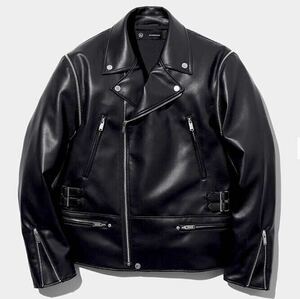 新品未開封　完売　UNDERCOVER × GU Leather riders Jacket アンダーカバー ジーユー ダブルライダース ジャケット 黒ブラック 2XL