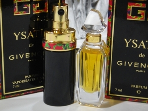 即決☆GIVENCHY ジバンシー☆YSATIS イザティス PARFUM 7ml アトマイザー & ミニボトル、香水2点/used