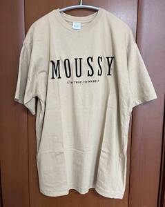 【2枚セット】MOUSSY マウジー ロゴTシャツ ベージュ/ブラック FREE SIZE