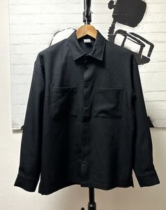 秋冬モデル　TIGORAティゴラウールライクイージーシャツ BK Size.L