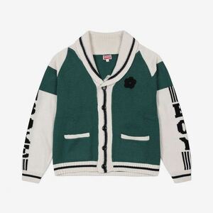 正規品 美品 ケンゾー KENZOカーディガン セーター ニット ボケボーイ BOKE BOY CARDIGAN 長袖 グリーン S