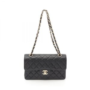 シャネル マトラッセ Wフラップ ブランドオフ CHANEL レザー ショルダーバッグ 中古 レディース