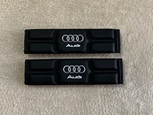 マイクロファイバーレザー　低反発　黒Audi　アウディ　シートベルト パッド