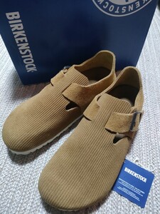 新品 定価22000 BIRKENSTOCK LONDON スエード コーデュロイ 41 26.5cm ブラウン ビルケンシュトック ロンドン サンダル