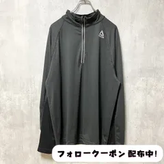 古着　used　Reebok リーボック　長袖ハーフジップシャツ　スポーツウェア　トレーニングウェア　黒　ブラック