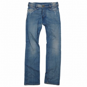 ディーゼル DIESEL IAKOP デニム ジーンズ パンツ ダメージ加工 ボタンフライ W29 L32 ブルー WASH008W7/1YBA11 メンズ