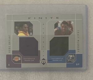 鬼レア Kobe Bryant / Tracy Mcgrady Dual Jersey 2002 Upper Deck Finite Elements Warm-Ups ジャージ コービー・ブライアント NBA カード