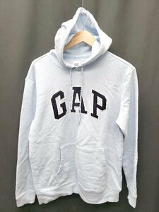 ◇ GAP ギャップ 裏起毛 長袖 プルオーバー パーカー サイズS ライトブルー系 メンズ P