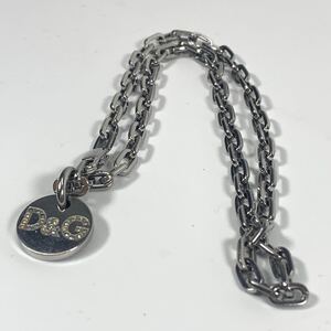 1円～美品 D＆G ドルチェ&ガッバーナ チェーン ネックレス シルバーアクセサリー メンズ レディース ユニセックス