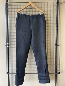 【TOMORROWLAND/トゥモローランド】PAPER PANTS SLACKS size52 BLACK 指定外繊維 紙 ペーパーパンツ セットアップ スラックス