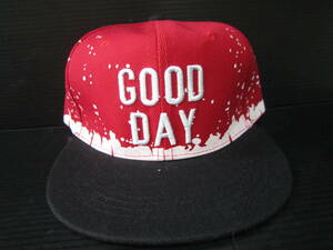 ★最新作入荷！キッズキャップ/B系HIPHOP/GOODDAY赤・男女兼用・CAP★