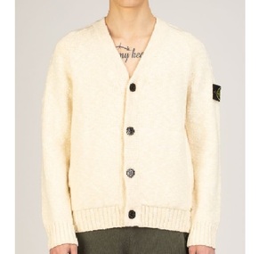 STONE ISLAND/ストーンアイランド/WOOL COTTON KNIT CARDIGAN /ウールコットンニットカーディガン/メランジ/豊田貿易タグ/真正品確認済み