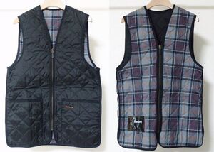 BARBOUR バブアー MLI0001 QUILTED WAISTCOAT / ZIP IN LINER キルティング ライナー ベスト 36 黒