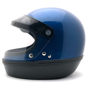 送料無料 純正シールド付 SHOEI S-27 BLUE METALLIC 54cm/ショウエイs27青ブルービンテージヘルメットオンロードフルフェイスヘルメット70s