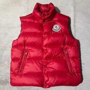 XL位★MONCLER TIBET モンクレール チベット ダウンベスト ジャケット ブルゾン デカロゴ ビッグワッペン 赤 レッド メンズ 4 マットカラー