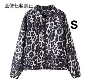 vintage ヴィンテージ レトロ レオパード 豹柄 ジャンパー ブルゾン アウター Sサイズ レディース★ZARA 好きな方に★秋新作 新品未使用★ 