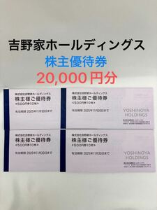 「TH10126」 吉野家ホールディングス 株主優待券 20000円分 有効期限2025年11月30日 吉野家 はなまるうどん