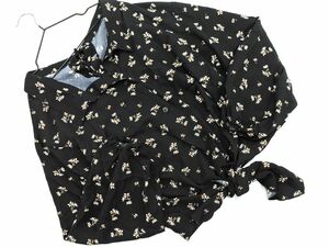 CECIL McBEE セシルマクビー 花柄 オフショルダー ブラウス シャツ sizeM/黒 ■◇ ☆ eda3 レディース