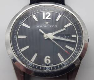 HAMILTON ハミルトン H433110 腕時計　リューズ破損　ベルト片方なし　※秒針不規則稼働品　■8408