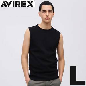 AVIREX デイリー ノースリーブ シャツ 黒 Lサイズ / DAILY NO SLEEVE SHIRT ブラック BLACK アヴィレックス