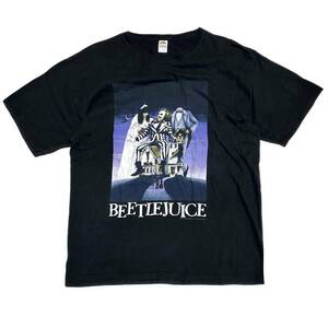 希少【BEETLEJUICE ビートルジュース コメディーホラー 映画 ムービー Tシャツ L ボロ】アメリカ USA 90s Y2K