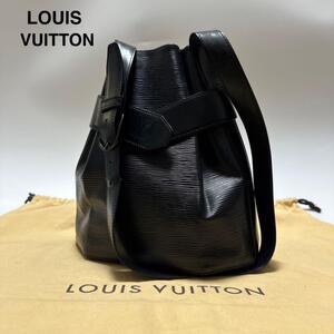 g83【美品】ルイヴィトン　LOUIS VUITTON 　エピ　レザー　革　黒　ブラック　サックデポール　ショルダーバッグ　M80155