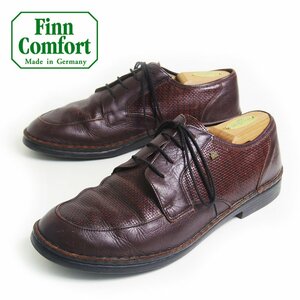 9-1/2表記　27㎝相当　Finn Comfort　フィンコンフォート　コンフォートシューズ　ブラウン　本革　クッションインソール　4ホール　/U5927