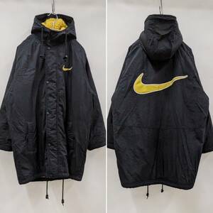 NIKE/ナイキ/90S/ヴィンテージ/胸スウォッシュ×背面ビッグスウォッシュ/裏ボアフーデッドコート