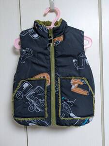 ハッカキッズ hakka kids baby リバーシブル ベスト ベビー服 L 00140483 HSSOIIO