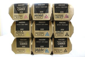 未使用 RICOH 純正 トナー C6003 4色9本（シアン・イエロー・ブラック×各2 / マゼンタ×3） リコー IT9IR8SUCDXC-YR-L24-byebye