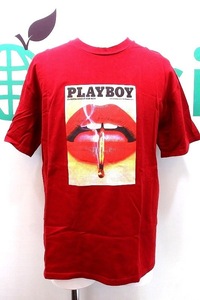 PLAYBOY プレイボーイ × エヴリスEVRIS プリント 半袖Tシャツ F